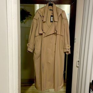 Nasty Gal Collection oversized cotton trench coat in US (12), UK (16).